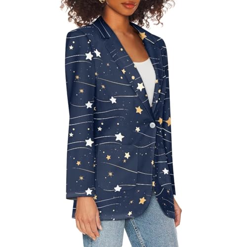 TOADDITDO Women's Casual Business Open Front Long Sleeve Notch Lapel Office Blazer Jacket with 2 Pockets2