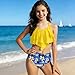 Girls Cami Swimsuits Layered Flowy High Waisted Bikini Sets Two Piece Bathing Suit Cute Beach Swimwear for 7-14 Years