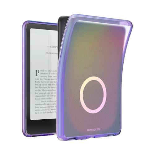 PopSockets Kindle Paperwhite Case (12th Gen 7 2024/25) Signature Edition & Colorsoft Protective Cover with Built-in MagSafe-Compatible Ring for PopGrip E-Reader Accessory Purple - Aura