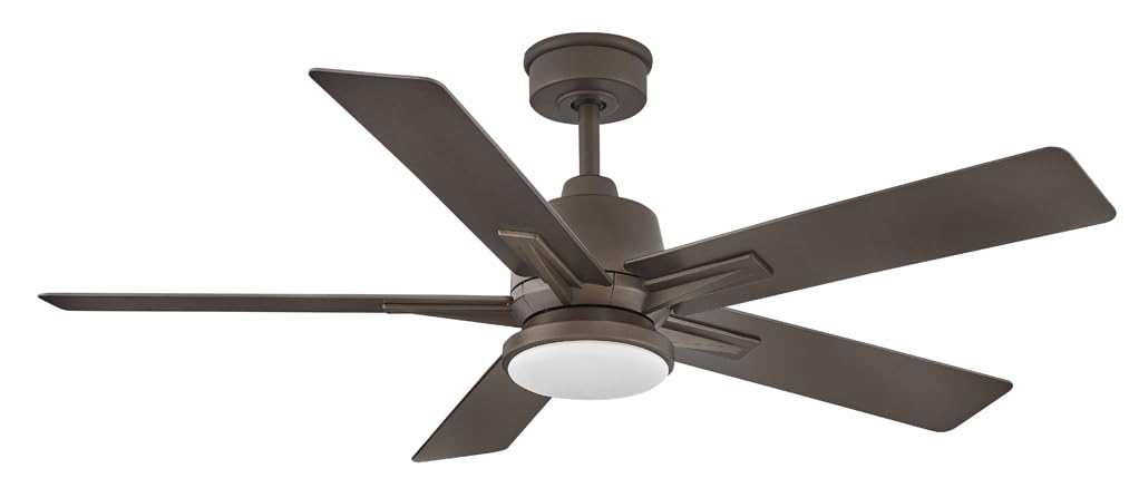 Hinkley Alta 52" Indoor/Outdoor Smart Ceiling Fan with Light + Remote - Integrated LED, Composite Fan Blades - Metallic Matte Bronze