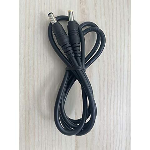 Krisdonia DC Power Male to Male Cable 5.5 x 2.5mm to 5.5 x 2.1mm DC Plug Adapter Extension 3ft/1m Cover
