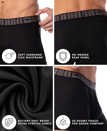 AMERICAN HEAVEN Men's Trunks | Dry Body - Ultra Soft Performance Boxer Brief | Pack of 64