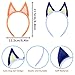 KICOSY 4Pcs Blue Orange Dog Ears and Tail Halloween Animal Headwear Cosplay Blue Birthday Party Decorations Family Costume Accessories for Adult Birthday Party Favors