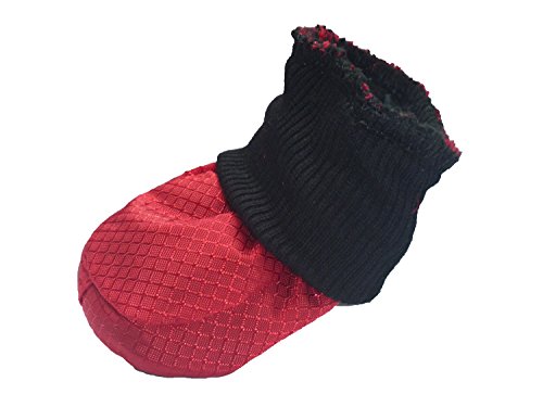 Lonsuneer Winter Paw Protector Dog Boots Waterproof Soft Sole And Nonslip Set Of 4 Color Red Size Small #TOP4