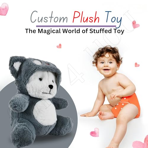 Image of Fun4you Hoodie Teddy Bear Soft Toy | Cute & Huggable Plush Stuffed Animal for Kids | Reversible Bear Plush Toy Return Gift for Boys Girls | Washable Soft Toy (Yellow, 50 cm)