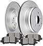 SCITOO Brake Kit Rear Brake Rotors and Ceramic Brake Pads fit for 2007-2013 for Acura MDX,2010-2013 for Acura ZDX,2011-2017 for Honda Odyssey,2009-2011 for Honda Pilot