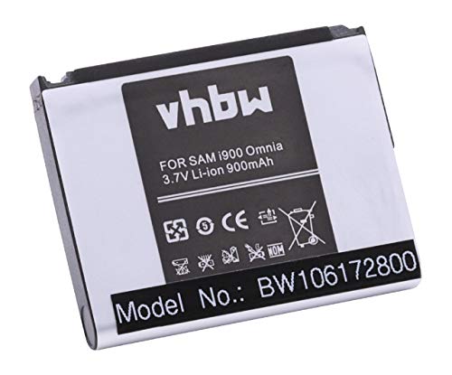 vhbw Li-ION Batterie 900mAh (3.7V) pour Smartphone Compatible avec Samsung Nexus S i9020, i9023, i9020, i9023 comme AB653850CE, AB653850CU