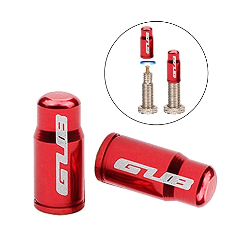Tapón de válvula de neumático aluminio rojo miniatura 7