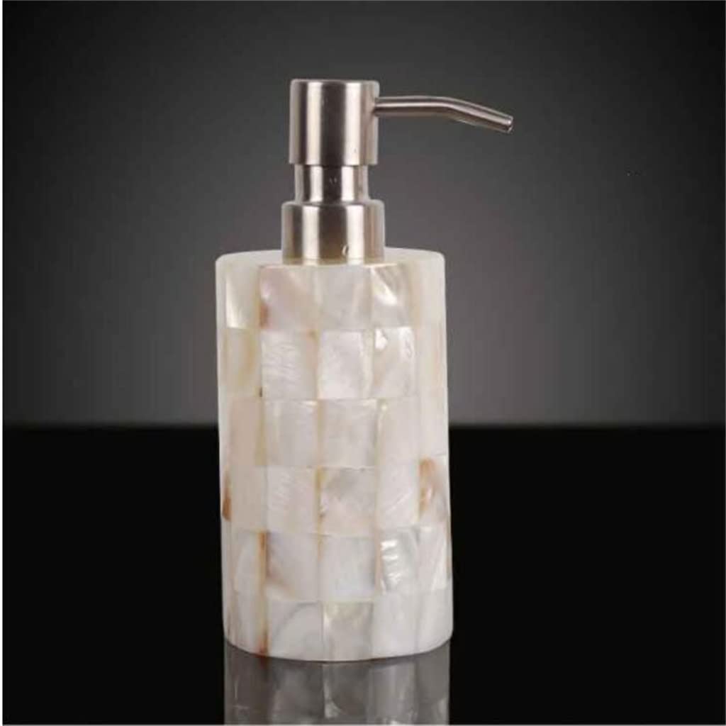 Juegos de Lavabo, Juego de Cinco Piezas Accesorios baño Resina con Forma Concha, Utensilios Lavado, dispensador jabón, Vaso for gárgaras, Soporte for Cepillo Dientes, jabonera