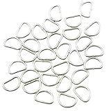 [KUKU工房] Dカン レザークラフト金具 (内径10mm, シルバー) 30個セット