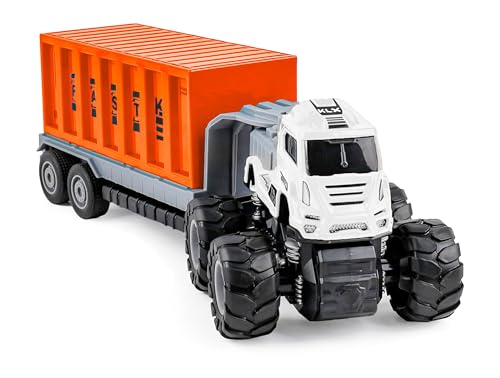 Image of FunBlast Container Truck Toy for Kids - Push & Go Friction Power Container Truck Toy for Kids, 1:43 Scale Model 4X4 Drive Die-Cast Metal Truck Toys for 3+ Year Old Boys & Girls (Style-B)