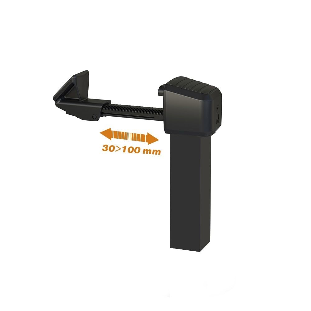 PORTAC Arrêt universel 360° pour portail manuel - Noir, Longueur de tube (mm) : 250