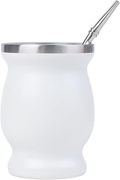 1 Pack Yerba Mate Cups 304 Stainless Steel 8oz 8oz 8oz Yarba Fellow Gourd Belt Bombilas Easily Prepare and Clean Color WT