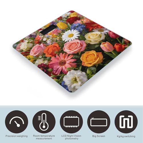 Báscula digital Colorful Fields para baño 400 lb miniatura 3