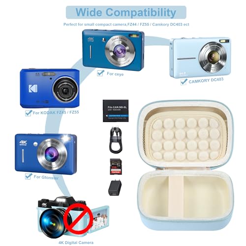 Funda rígida para cámara Leayjeen azul pequeña miniatura 3