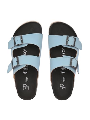 Image of EL PASO Leather Fashion Sandals Casual Platform Heels Wedges Cork Sole Sandal for Women & Girls