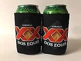 Dos Equis Can Cooler Black Logo Neoprene