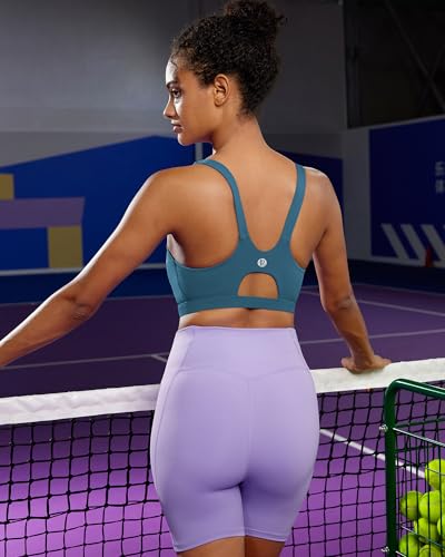 Image of RUNNING GIRL Sports Bra for Women High Support, Molded Cup High Impact Sports Bras for Women with Sewn in Pads