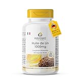 Huile De Lin 1000 mg   100 gélules molles   Préssé à froid   Oméga 369 + Vitamine E | Warnke Vitalstoffe   Qualité des pharmacies allemandes