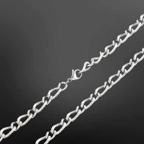 Image of THE MEN THING Chain for Men, Luxury Pure Titanium Steel Chain | Silver Stainless Steel Chain | Necklace Jewellery for Men & Boys