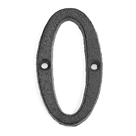 Laspi Metal Digital Numbers Cast Iron House Sign Doorplate DIY Cafe Wall Decor Cover