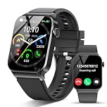 STECEi Smart Watch for Men Women Bluetooth Calls, 1.85" HD Curved Screen Smartwatch with Heart Rate/Sleep Monitor, 110+ Sport Modes, IP68 Waterproof Fitness Watch for Android iOS, Black