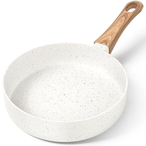 Comparison: Best Single Egg Frying Pan 7 MICHELANGELO Small Frying Pan Nonstick - 6 Inch Single Egg Frying Pan, Mini Skillet with Stay-Cool Handle, Non-Toxic Omelette Pan, White