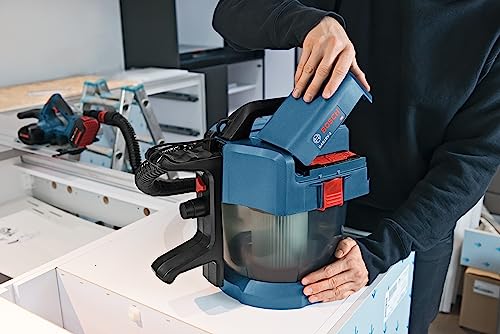 Image of BOSCH GAS18V-3N 18V Cordless Wet Dry Vacuum, 2.6 Gallon Portable Shop Vac & Dust Extractor with HEPA Filter (Bare Tool)