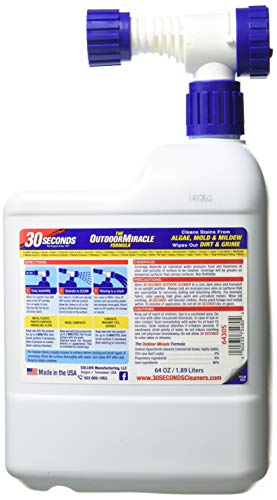30 SECONDS Cleaners Outdoor Cleaner, 64oz Hose End Attachment, Clear - Image 5