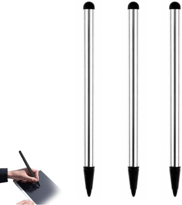 Three Colors Stylus Pens,Universal Fine Point for Phone/Android/Tablet and Other Touch Screens,High Precision Stylus for Touch Screen Devices,Cell Phones and Accessories (Silver)