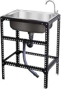 Generic 1,5 Edelstahl Küchenspüle Freistehend