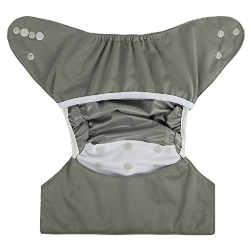 Babygoal Cloth Diaper Covers For Fitted Diapers And Prefolds With Double Gusset,Adjustable Reusable For Baby Boys, 6Pcs Covers+One Wet Bag 6Dcf06 #TOP4