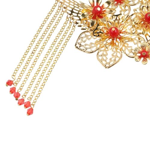2 Pzs Set de Pinzas para Pelo de Aleación Dorada Clásica, Estilo Tradicional para Mujer, Accesorios para Bodas y Uso Casual miniatura 6