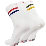 TRANSPIRABLES Y ANTI-SUDOR: estos calcetines de tenis transpirables están diseñados con carriles técnicos de ventilación para mantener tus pies cómodos y secos durante todo el día. La amortiguación y el acolchado reducen el riesgo de ampollas.
