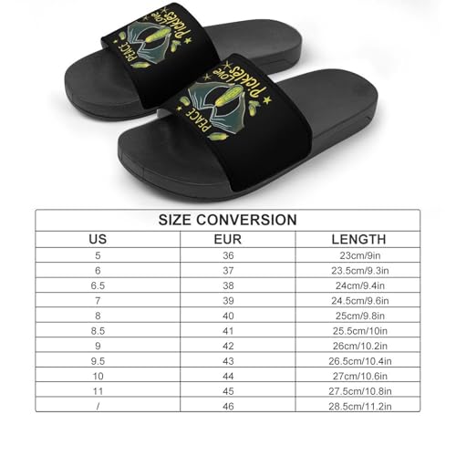 Peace Love Pickles Non Slip Slides Sandals for Women Men Quick Drying Shower Shoes for Bathroom Pool Beach2