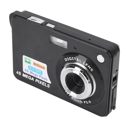 2,7 Zoll TFT Display 4K Digitalkamera, 48 MP, 8-Fach Zoom, Bildstabilisierung, Kompaktkamera für Studenten mit Autofokus, Schönheits- und Mehrfarbfilter