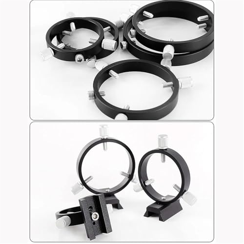 Anillo guía astronómico de 50mm con placa y 4 tornillos de soporte 4