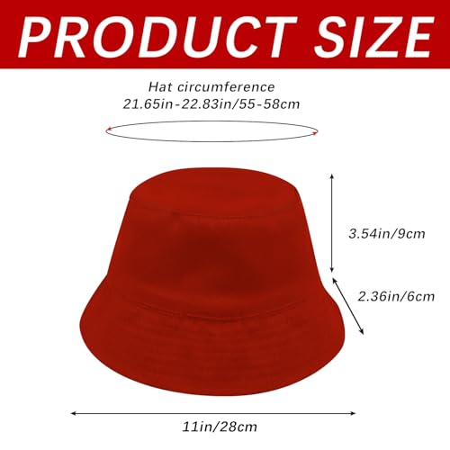Image of Bucket Hats Bulk Solid Color DIY Blank Hat Bucket Hats for Men, Women and Adults