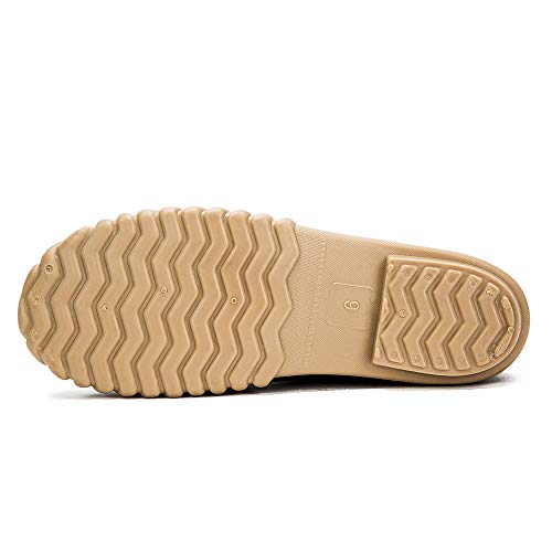 DKSUKO Women's Duck Boots Lace Up Waterproof Ankle Snow Rain Boots4