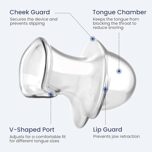 Snoring Solution - Anti Snoring Device Mouthpiece Mouth Guard, Comfortable Reusable Snore Stopper, BPA-Free Tongue Retainer for Better Sleep, Easy to Use Snore Solution for Men and Women(O16)