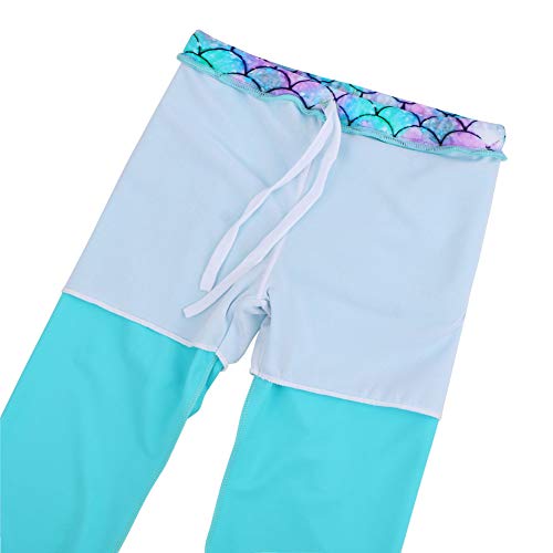 Image of TFJH E Girls Long Sleeve Swimsuits Skirt 2-Pieces Rash Guard Set Sun Protection UV 50+