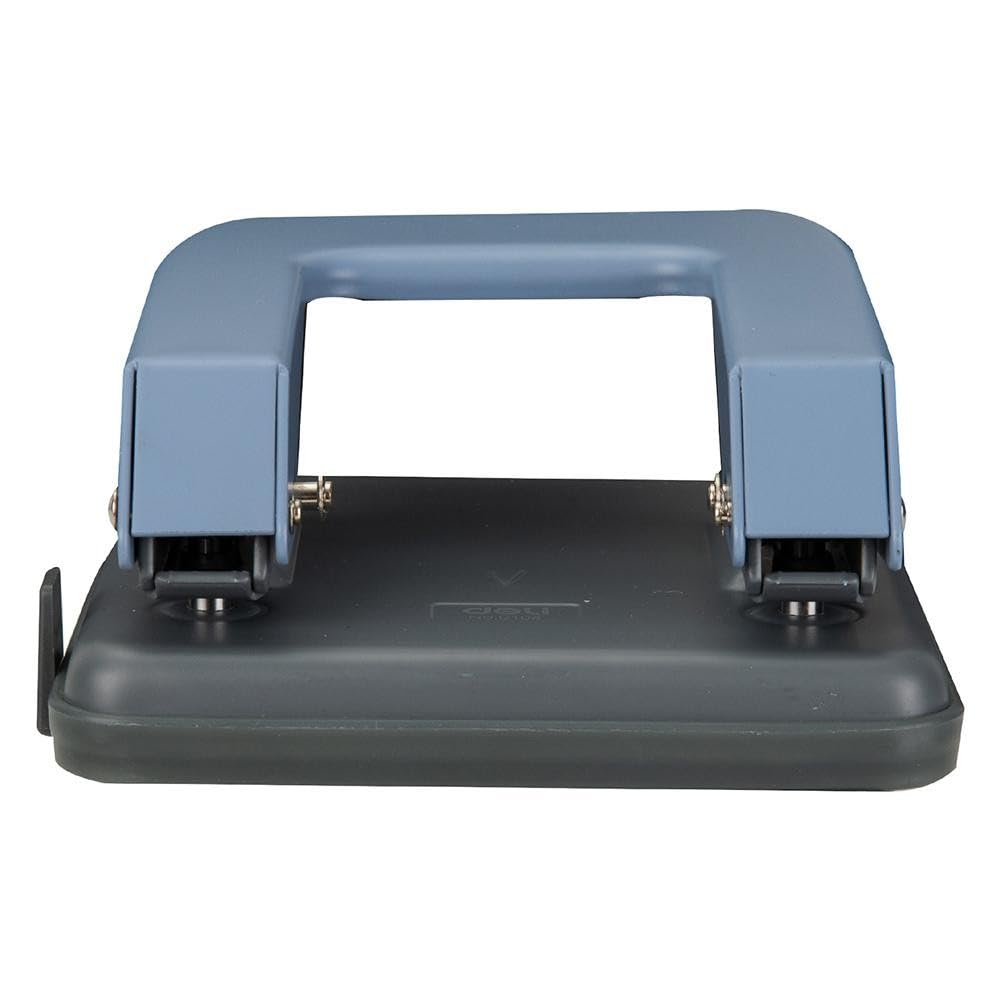 Deli 2-Hole Paper Punch - Heavy-Duty Metal Hole Punch for A4 Paper, 35 Sheets Capacity, 80mm, 6mm, Office & School Use