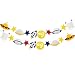 Finseng Solar System Outer Space Rocket Alien Banner Garland for Birthday Party Baby Shower Supplies Decorations