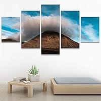 SIGNWIN 5 Panel Canvas Wall Art Mountainscape for Home Decorations Ready to Hang - 60