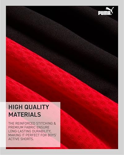 PUMA Boys Athletic Shorts - 2 Pack Active Performance Mesh Basketball Shorts for Boys (Sizes: 4-20)4