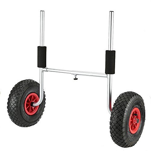 Festnight - Carrito de 50 kg con capacidad de carga desmontable para kayak, para ahorrar energía, con dos ruedas, para barco y canoas
