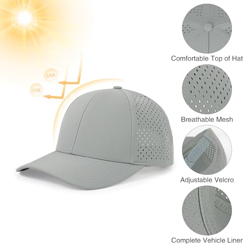 Image of Quick Dry Baseball Cap Curved Brim Mesh Snapback Hat for Men Women