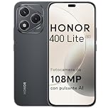 HONOR 400 Lite Smartphone 5G Dual SIM NFC, 8GB RAM 256GB Memoria, 108MP con pulsante AI telefono Android 15, 6.7 pollici AMOLED Eye-Care Display, 5230 mAh,IP64&SGS, Velvet Black [Versione italiana]