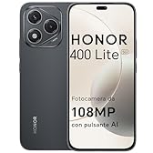 HONOR 400 Lite Smartphone 5G Dual SIM NFC, 8GB RAM 256GB Memoria, 108MP con pulsante AI telefono Android 15, 6.7 pollici AMOLED Eye-Care Display, 5230 mAh,IP64&SGS, Velvet Black [Versione italiana]