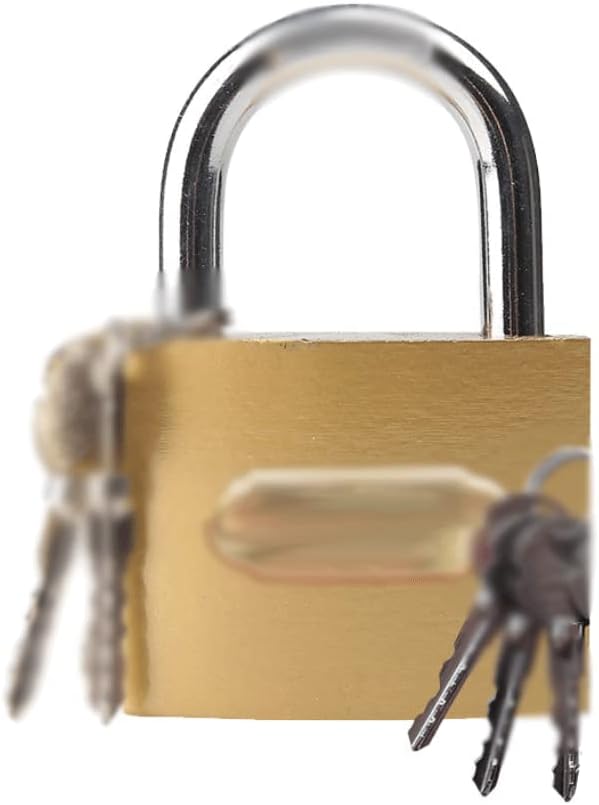 Bulk Locks Padlock with 3 Keys Durable Padlock Home Keys Lock Suitable for Cabinet Drawer Dormitory Door Outdoor Padlock